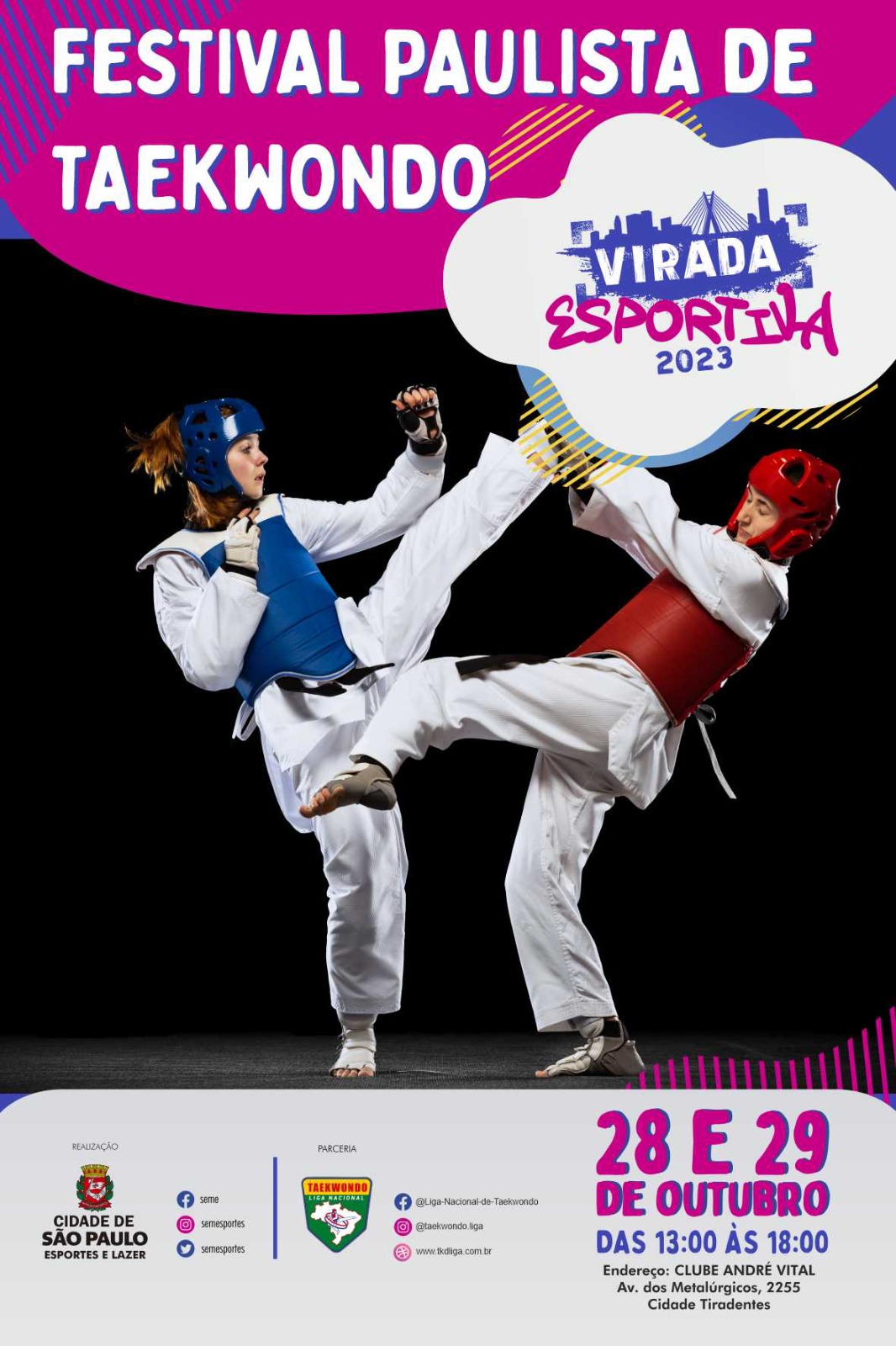 Festival Paulista de Taekwondo na Virada Esportiva 2023